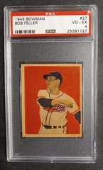 1949 Bowman – #27 Bob Feller – HOF – PSA 4 VG-EX