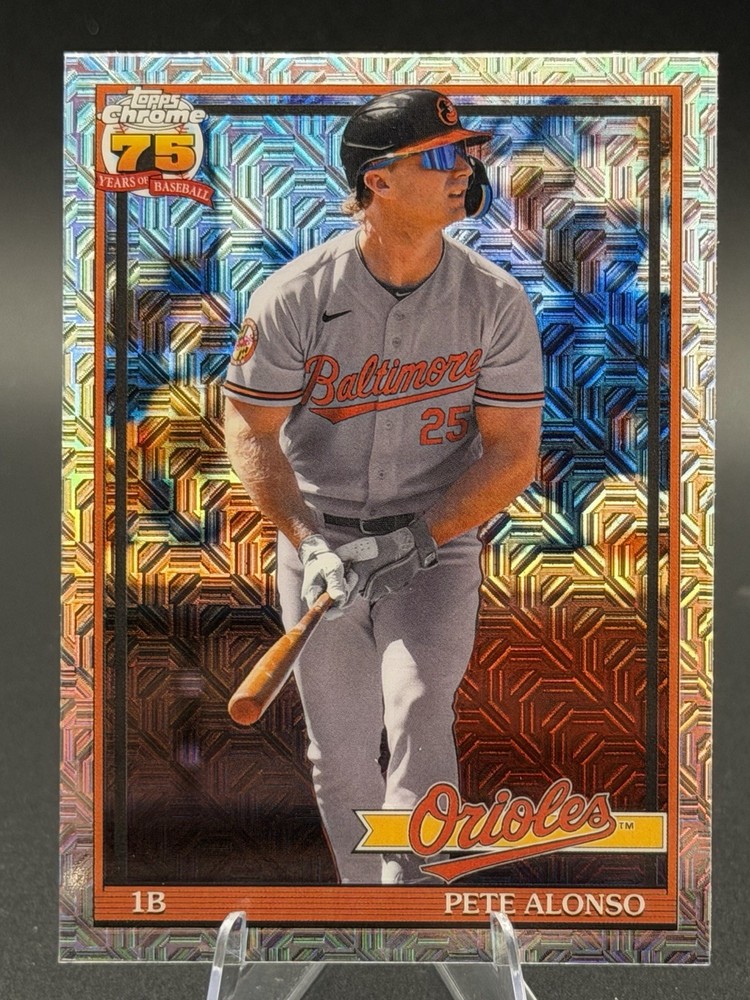 2026 Topps Pete Alonso 1991 Chrome Silver Pack Mojo Refractor #91C2-1