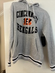Cincinnati Bengals Hoodie NFL Team Apparel, Gray, Size Small Adult
