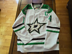 Reebok Authentic Jamie Benn Dallas Stars Road Hockey Jersey Size 50