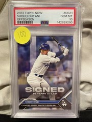 2023 Topps Now Offseason #OS-21 Shohei Ohtani PSA 10 Gem Mint – Dodgers
