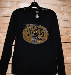 Wake Forest Rhinestone Bling Shirt XS S M L XL XXL 1X 2X 3X 4X 5X