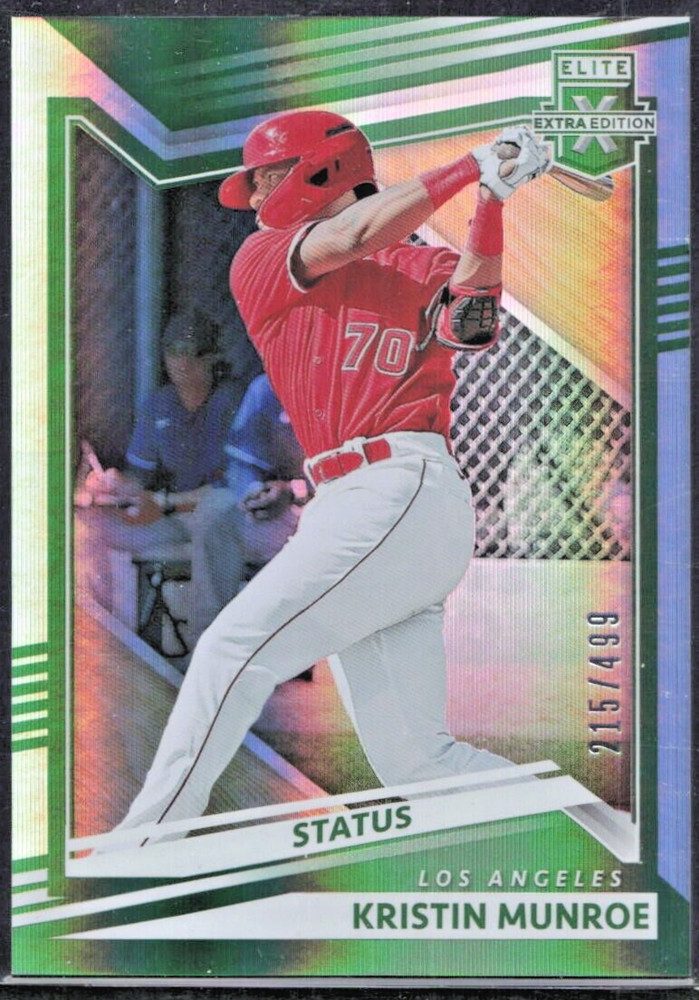 2022 Elite Extra Edition Status Green /499 #166 Kristin Munroe RC – Angels MINT