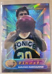1994-95 TOPPS Finest REFRACTOR Sarunas Marciulionis card no. 328 peeled