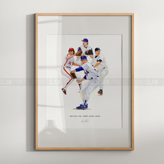 4000 K Strikeout Club Nolan Ryan Baseball 8×10 Print Poster Art Illustrated