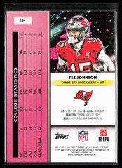 Tez Johnson 2025 Topps Chrome Cosmic #194 Rookie Tampa Bay Buccaneers