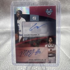2025-26 Bowman Best U Caleb Wilson Mikel Brown Jr Dual Autographs Red /5 #DRA-CW