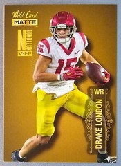 DRAKE LONDON 2022 Wild Card Matte Gold National VIP Rookie Card #MB-41 RC