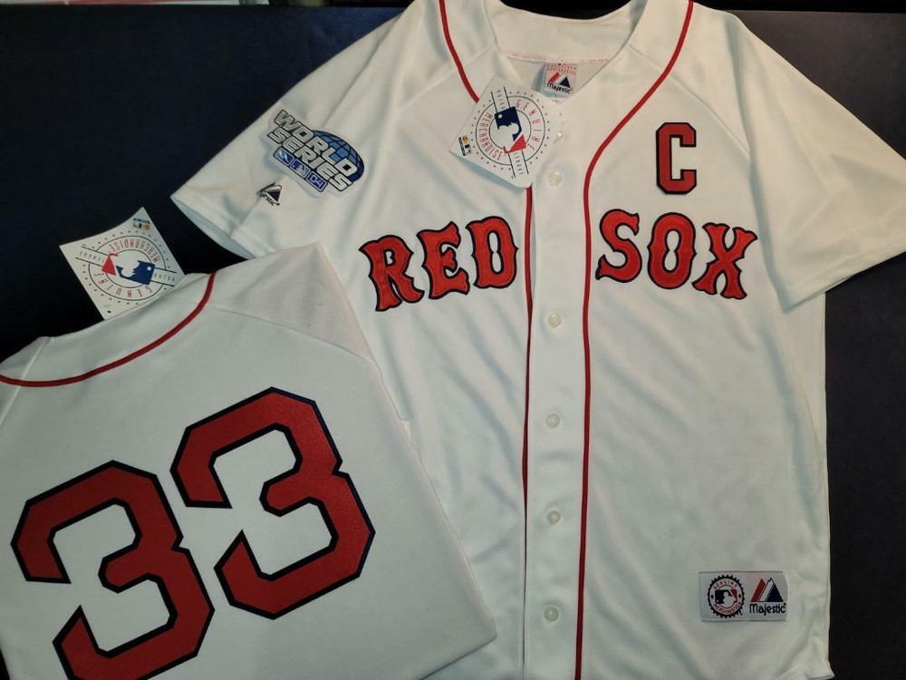11110 Majestic Boston Red Sox JASON VARITEK 2004 World Series Baseball JERSEY