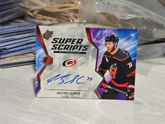 2020-21 SPx Super Scripts Jaccob Slavin #S-JS Signed Auto Carolina Hurricanes