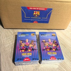 2x 2025-26 DAKA BARCELONA Team BOX TOP AUDIENCE Soccer chance to obtain AUTO