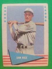 1961 Fleer SAM RICE #70 Baseball Greats VGEX Centered, Clean, w/Light Wear