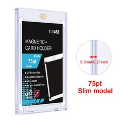 10-100Pcs Thick Magnetic Card Sleeve Card Holder 75Pt Hard Plastic Protector