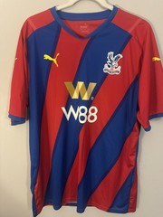 Crystal Palace Jersey Mens XL Red Blue Premier League Soccer PUMA W88 Home Shirt