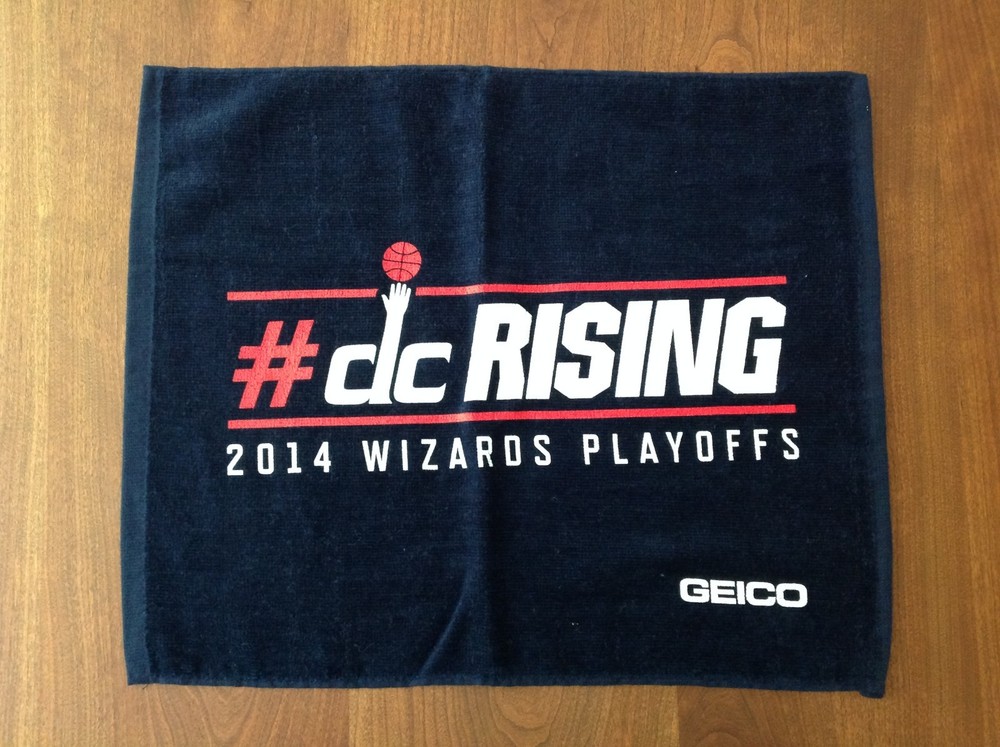 NBA Washington Wizards DC RISING 2014 Playoffs Rally Towel 15×18 Microfiber