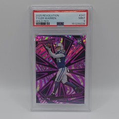 2025 Panini Revolution Rookies Tyler Warren #247 Holo Red /35 RC PSA 9 Colts