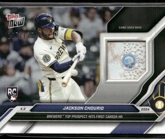 2024 Topps Now #37A Jackson Chourio Relics Full Color SN,MEM #/125