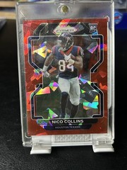 2021 Panini Prizm – Rookie Nico Collins #360 Red Ice Prizm (RC)