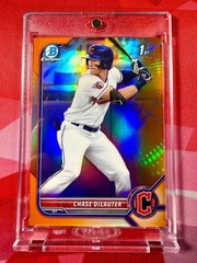 2022 1st Bowman Chrome CHASE DELAUTER Orange Refractor /25 MLB Baseball Card