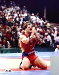 Kurt Angle WWE Wrestling signed Team USA Olympics 8×10 photo #2 JSA COA