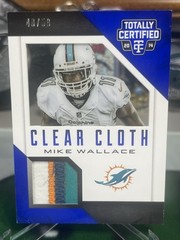 2014 Miami Dolphins 🐬 Mike Wallace Clear Cloth Mem 4-Colors 40/50