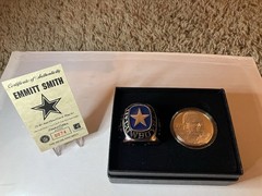 Highland Mint Emmitt Smith Dallas Cowboys NFL Football Ring w/ COA + Box #74