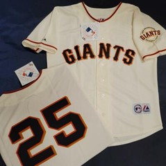 1923 Majestic San Francisco Giants BARRY BONDS Sewn Baseball JERSEY W/Patch