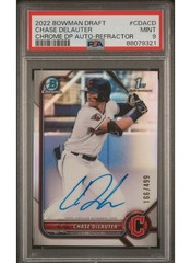 2022 Bowman Draft – PSA 9 Chase DeLauter Chrome Draft Pick Autographs #CDA-CD