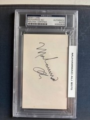 MUHAMMAD ALI SIGNED INDEX CARD BECKETT AUTHENTICATED