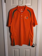 Ka Knights Apparel Mens University of Miami Polo Shirt Size Large