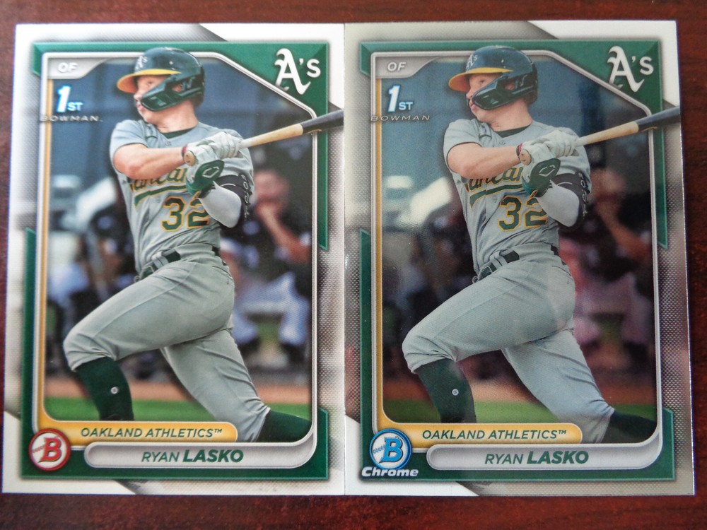 2024 Bowman Chrome & Paper Ryan Lasko #BCP-105 1st Year RC Lot of 2-A’s