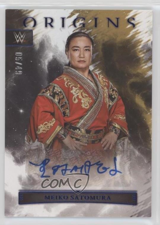 2023 Panini Chronicles WWE Origins Blue 5/49 Meiko Satomura #OA-MST Auto 1s9