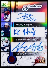 Abbey Murphy Hillary Knight Caroline Harvey Auto 1/1 2026 Leaf Metal 3 Below USA