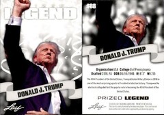2024 Leaf PRIZED LEGEND DONALD J. TRUMP #08 PRESIDENT OF THE UNITED STATES