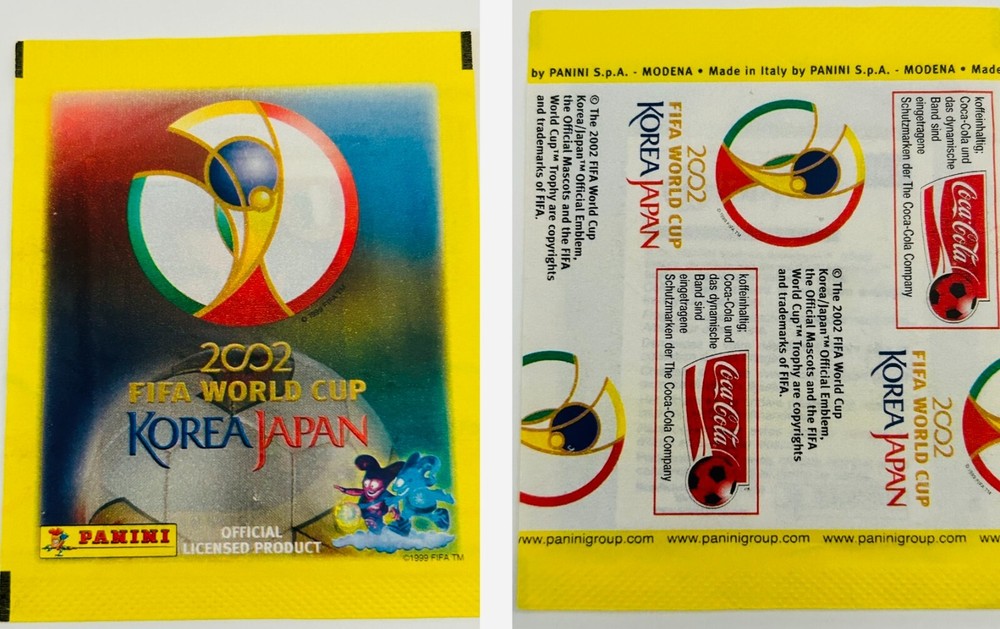 Panini World Cup Korea Japan 2002 Sealed sticker pack COCA COLA 1st variation