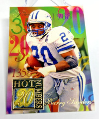 1994 Flair Hot Numbers Barry Sanders #11 Detroit Lions HOF N/M-MT ~~Sharp!!~~