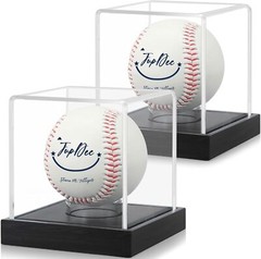 2Pcs Baseball Display Case Acrylic Cube – UV Protected Acrylic Baseball Holder