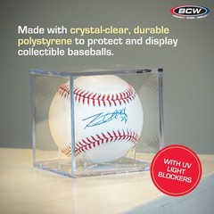 Baseball Display Case UV Protected Autographed Ball Holder Clear Polystyrene 1 P