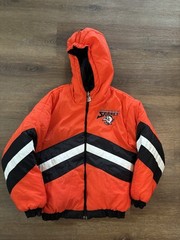 Vintage 90s Mighty Mac Buffalo Sabres Goathead Youth Puffer Jacket Size XL