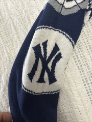 MLB New York Yankees Team Name and Logo Wordmark Sweater Team Sweater X-Large