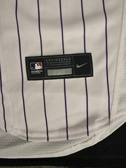 Colorado Rockies Nike Elite Flex Base Authentic Pinstripe Home Jersey Size 40