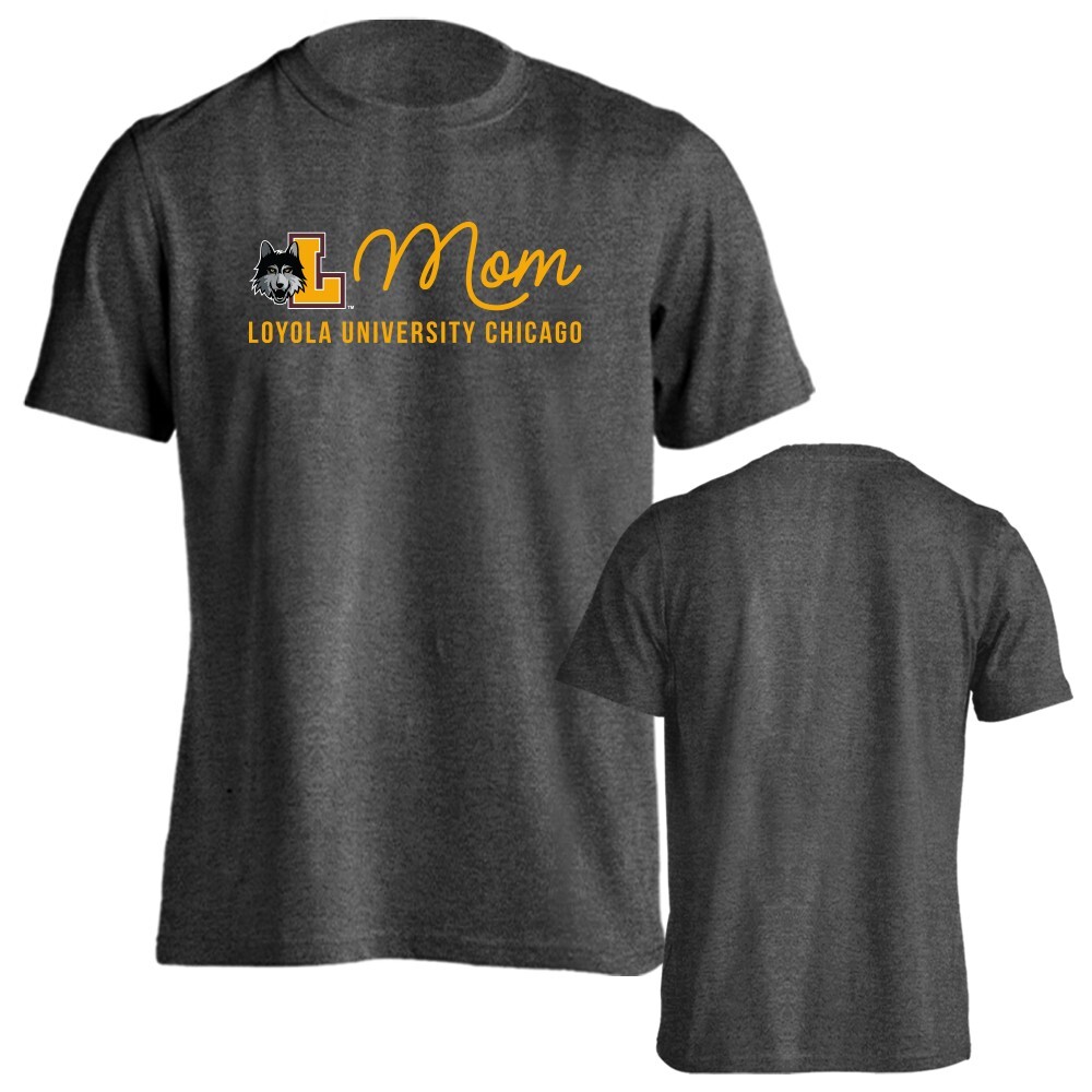 Loyola Chicago Ramblers Loyola University Mom Logo Tee Short Sleeve T-Shirt