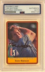 1981 Donruss Golf Tom Watson Signed Auto Card Stat Leader PSA DNA