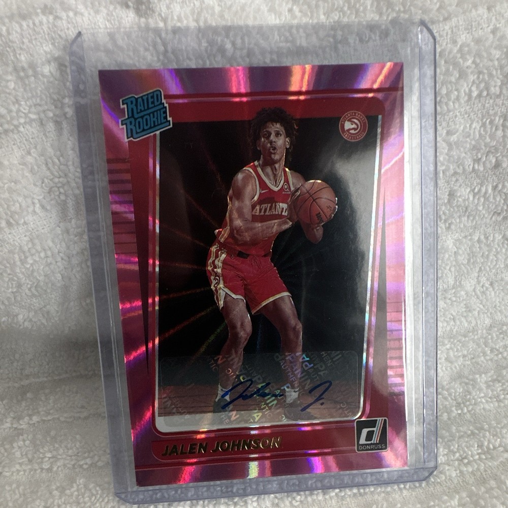 Panini 2021-22 Donruss Jalen Johnson Rated Rookie Auto Atlanta Hawks