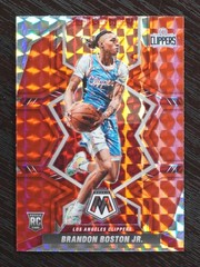 2021-22 Panini Mosaic Rookies Red Mosaic Prizm Brandon Boston Jr #235 Rookie RC