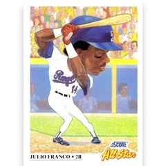 1991 SCORE ALL-STAR #392 JULIO FRANCO TEXAS RANGERS NM/MINT