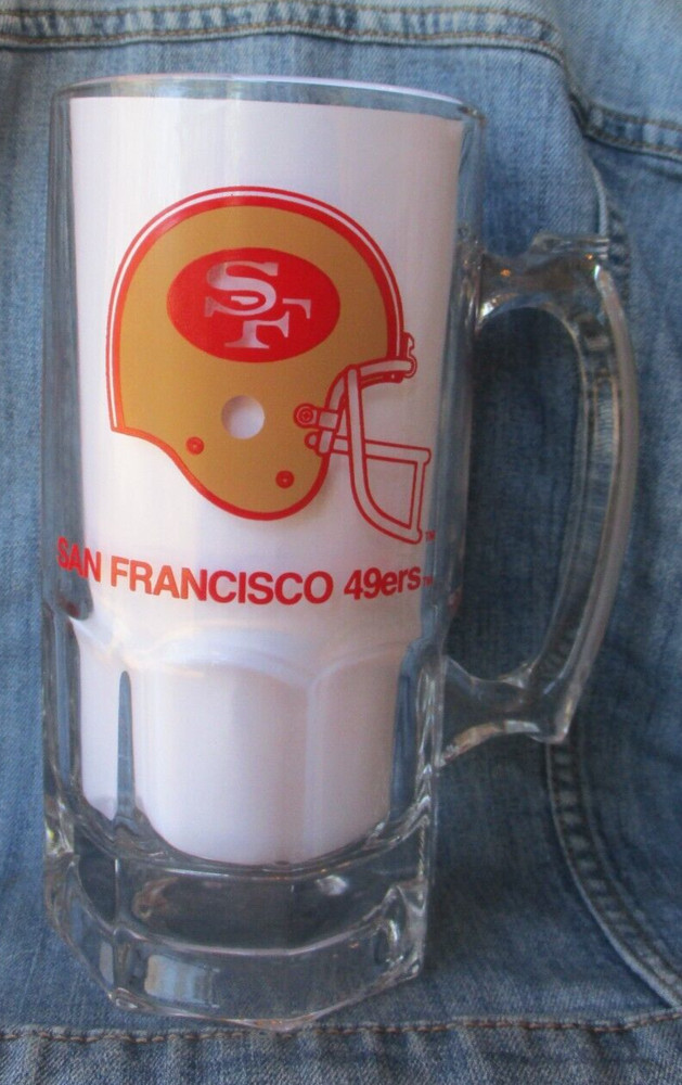 SAN FRANCISCO 49ERS Slim Jim 8″ Glass Mug 32 Ounces NFL Football