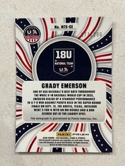 GRADY EMERSON 2026 Panini USA Baseball Stars & Stripes Pandora AUTO # 77/200