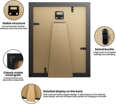 Sports Card Display Frame with Tempered Glass, Wall Mount or Tabletop Trading Ca