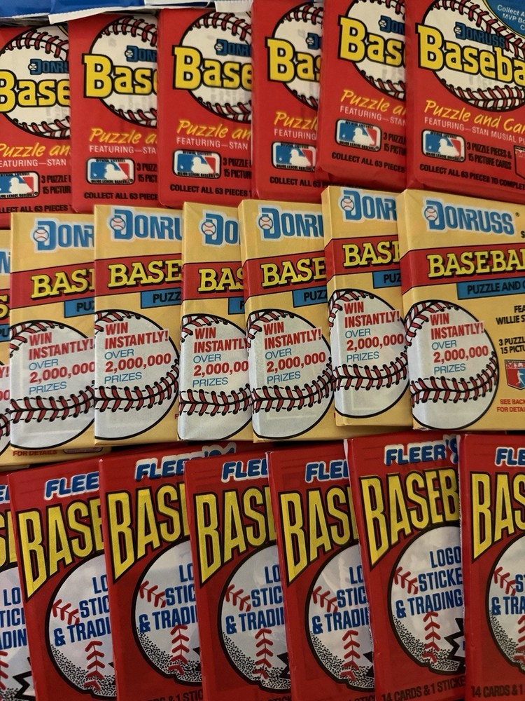 Baseball Cards – Unopened Packs from Vintage Box – 200 Cards In Sealed Packs!